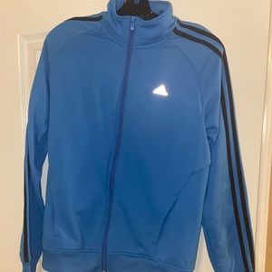 Blue Adidas zip-up sweater jacket